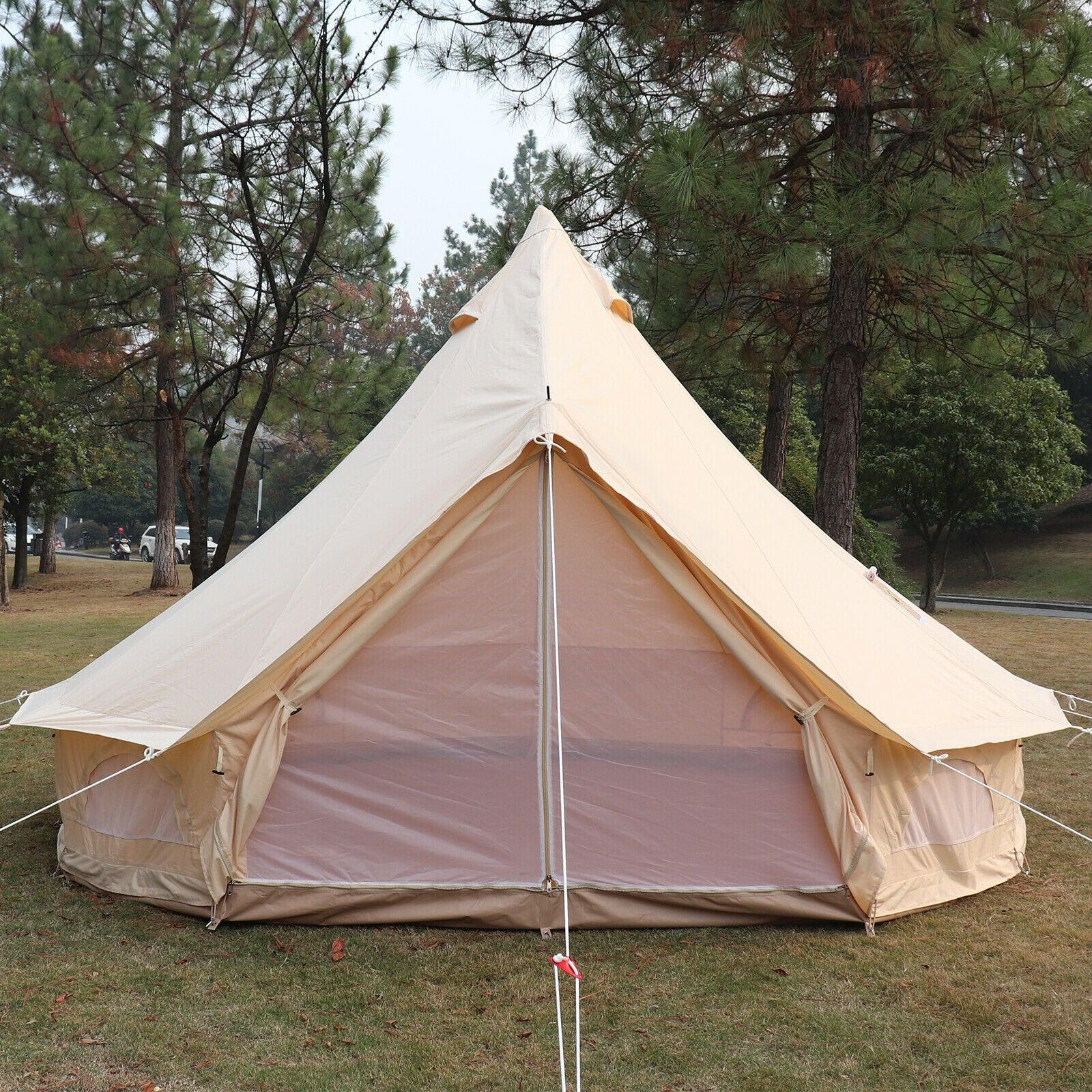 Large Inflatable Tent, Camping Tents, 3-5 Person Big Tent for Outdoor, Not  Required Tent Pole Set Up in Seconds, Easy Set Up, Canvas Bell Tent for