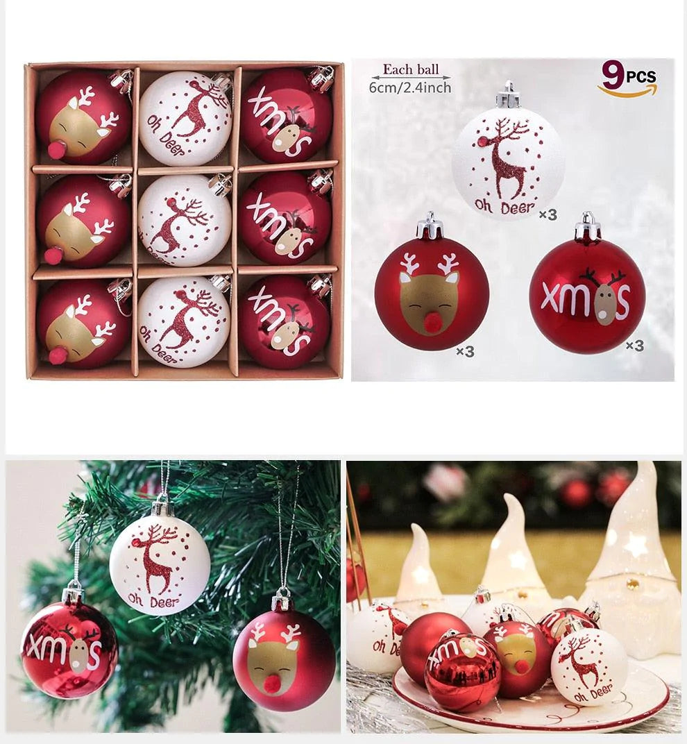 9 Piece Christmas Tree Hanging Pendants for Gift and Home Decor - Buy Confidently with Smart Sales Australia