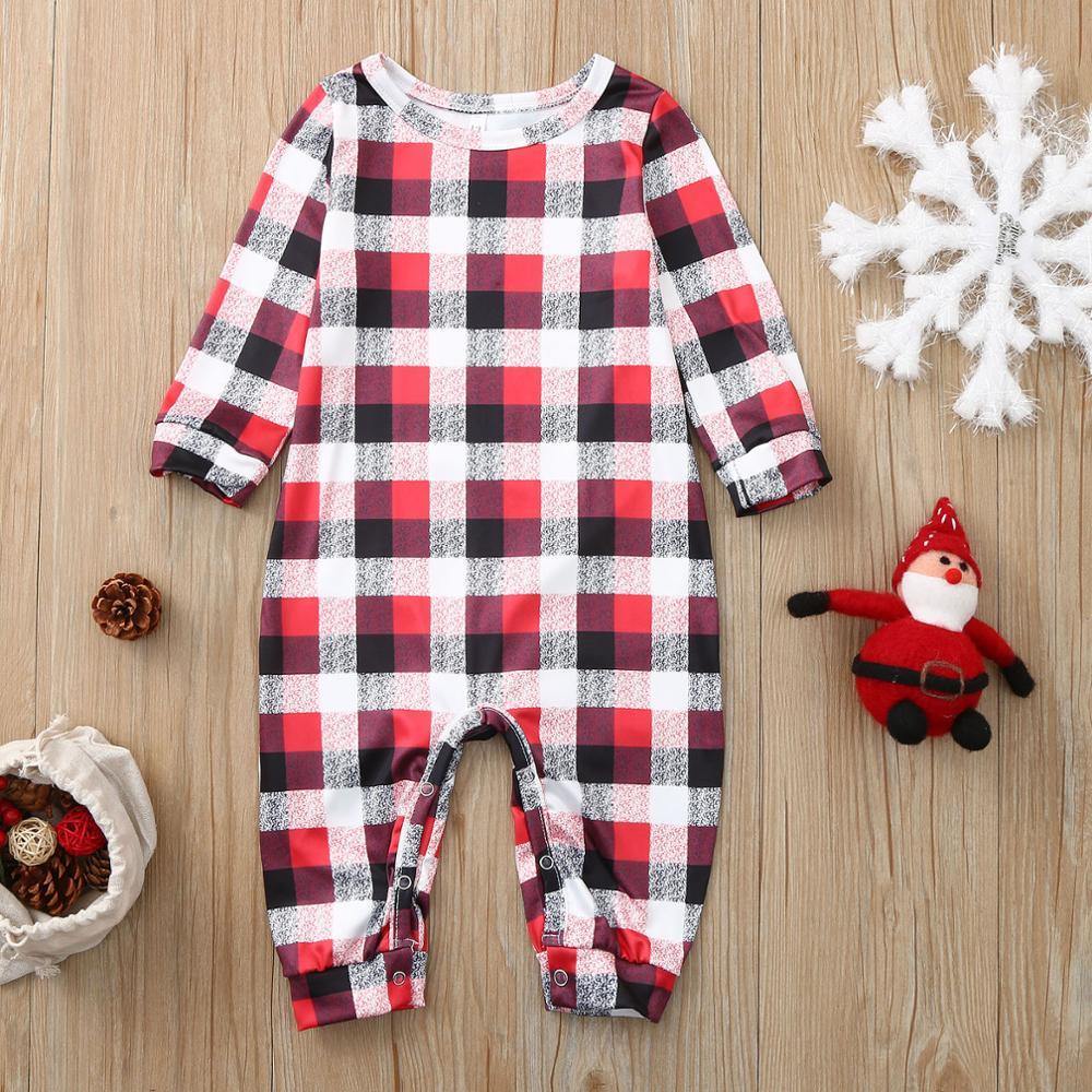 Buffalo Plaid Deer Christmas Family Pajamas