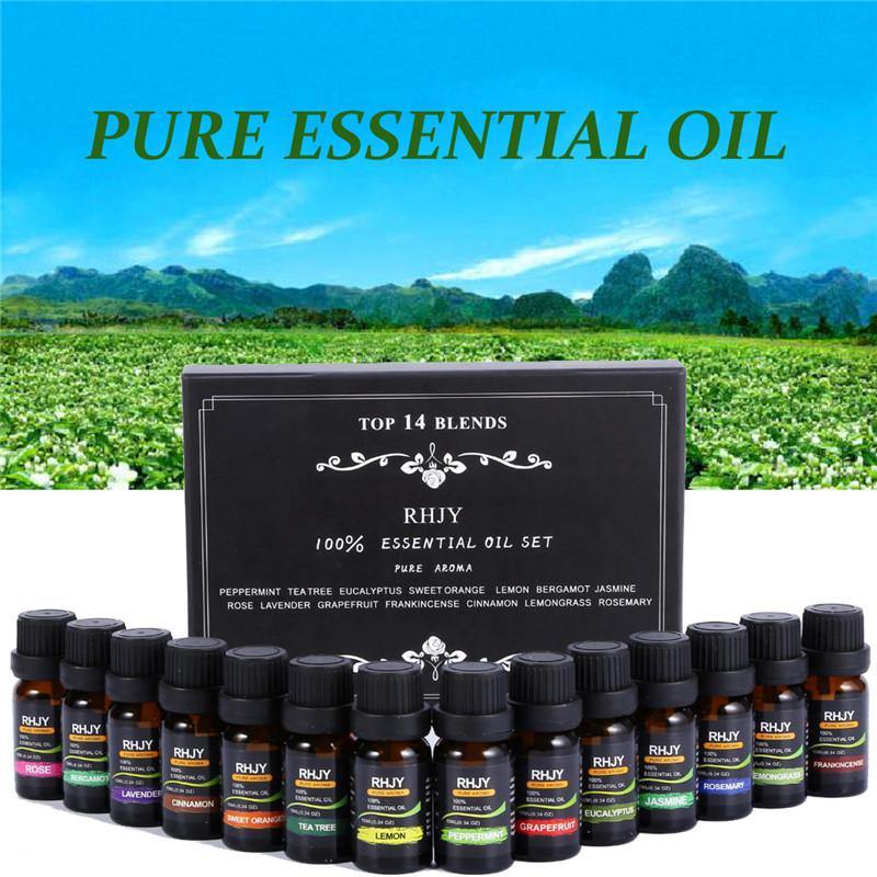 Essential Oils Top 14 Pure Aromatherapy Oils, 14*10ml Essential Oil for  Diffusers for Home