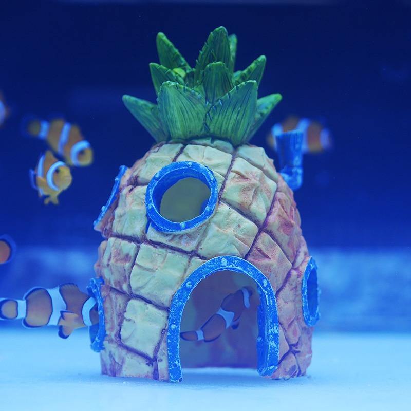 3 Pcs Resin Spongebob Fish Tank Ornament Home Decor Fish Tank